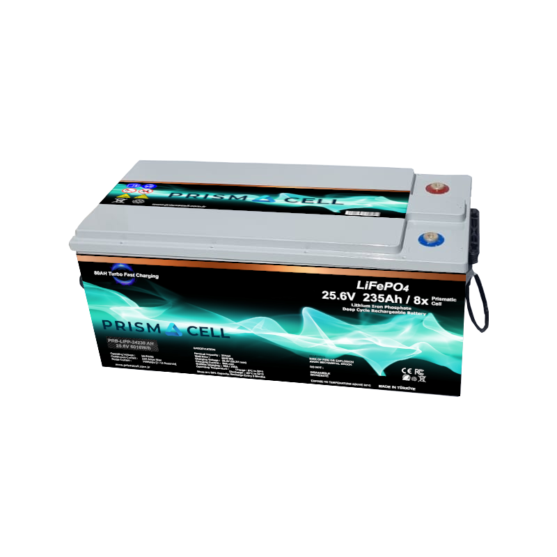 Lifepo4 akü 25.6 volt 235ah