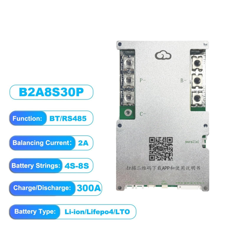 JK 4S BMS 12V 300A LiFePo4 Lityum Aktif BMS Ortak Port 12.8 1A Balans 4-8S