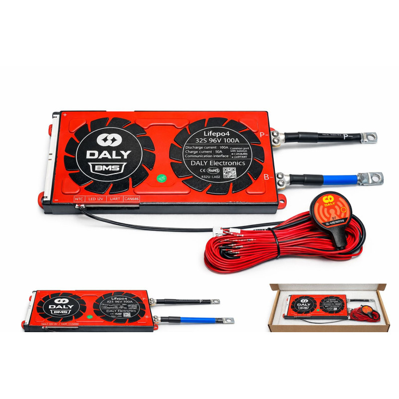 32s 120A BMS smart bluetooth rjxzs technology LifeP04 lfp li-ion hücre