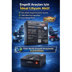 Lityum tekerlekli sandalye aküsü engelli araba aküsü 25.6 volt 50 ah hızlı şarj