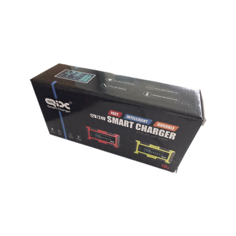 LiFePO4 için Akıllı Şarj Cihazı  12-24V  10A  LCD  9 aşamalı şarj