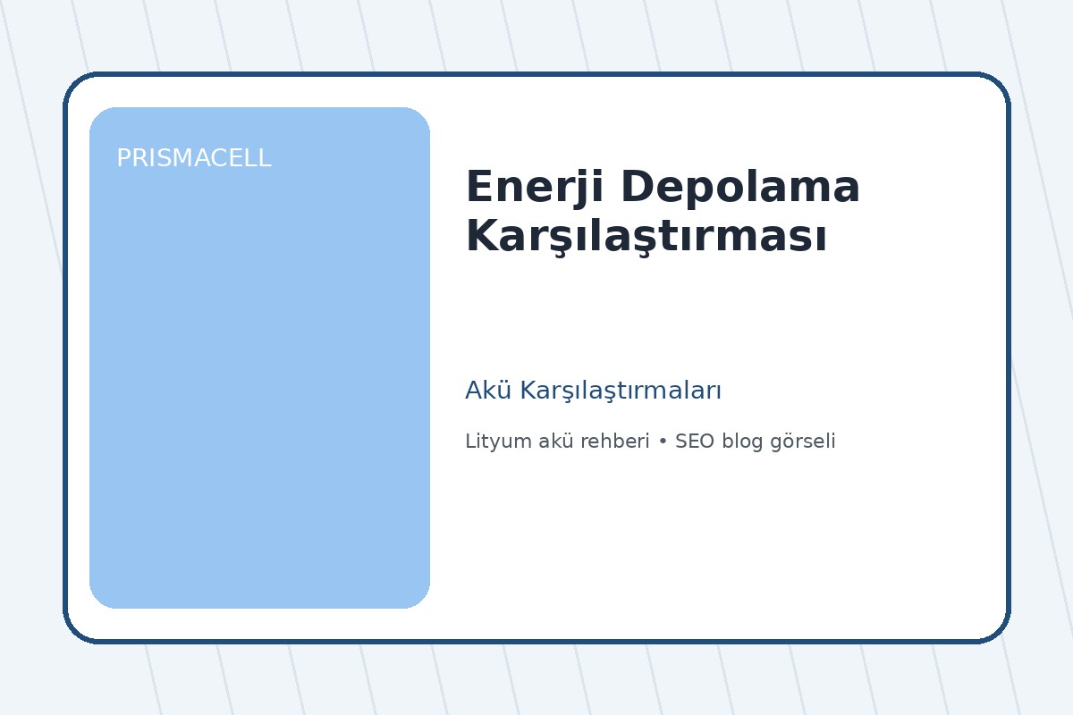 Enerji Depolama Karşılaştırması