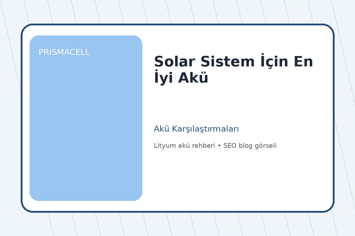 Solar Sistem İçin En İyi Akü