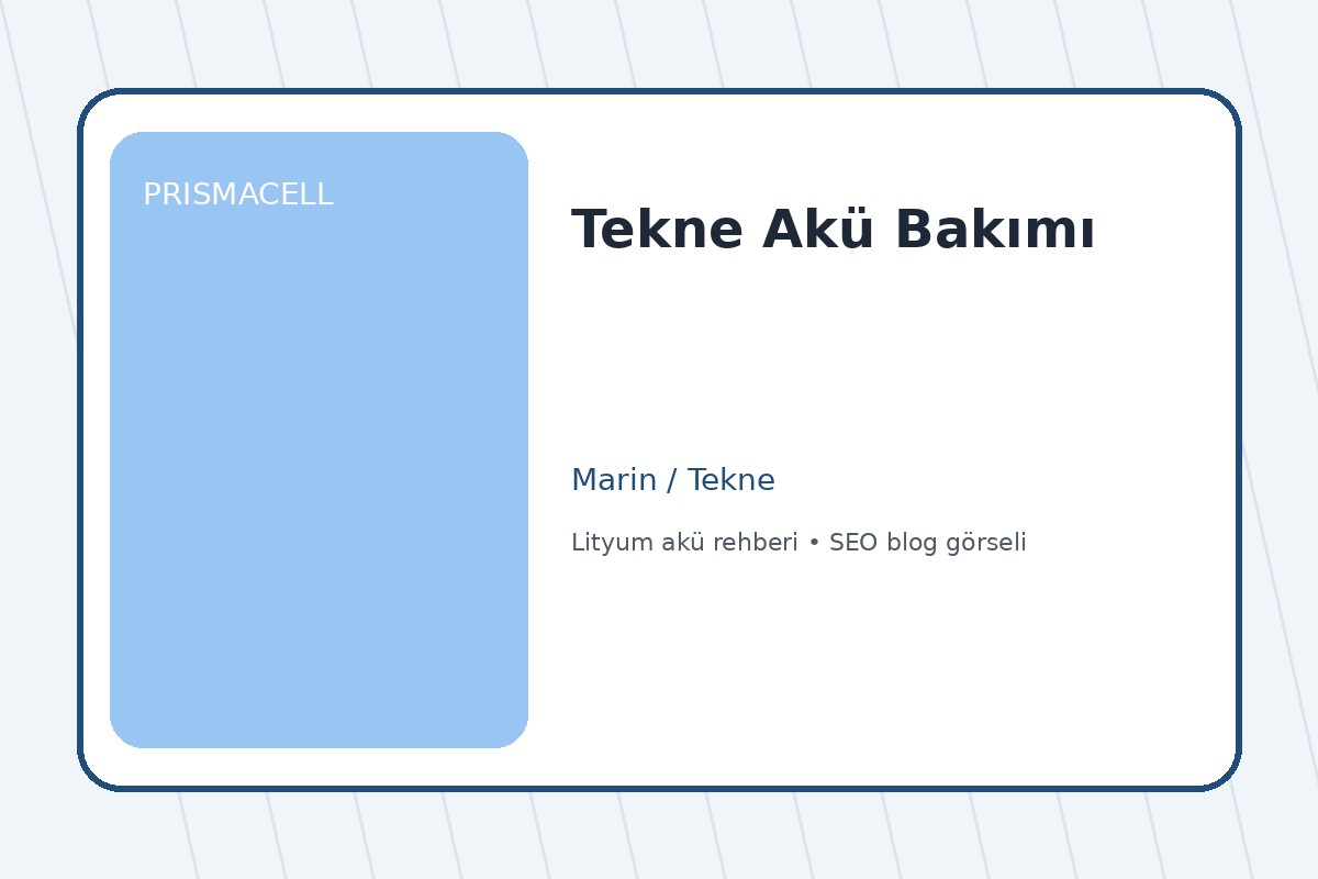 Tekne Akü Bakımı