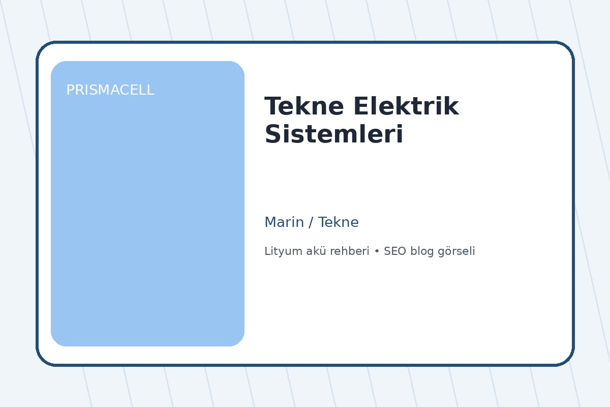Tekne Elektrik Sistemleri