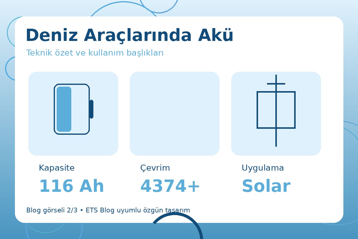 Deniz Araçlarında Akü görsel 2