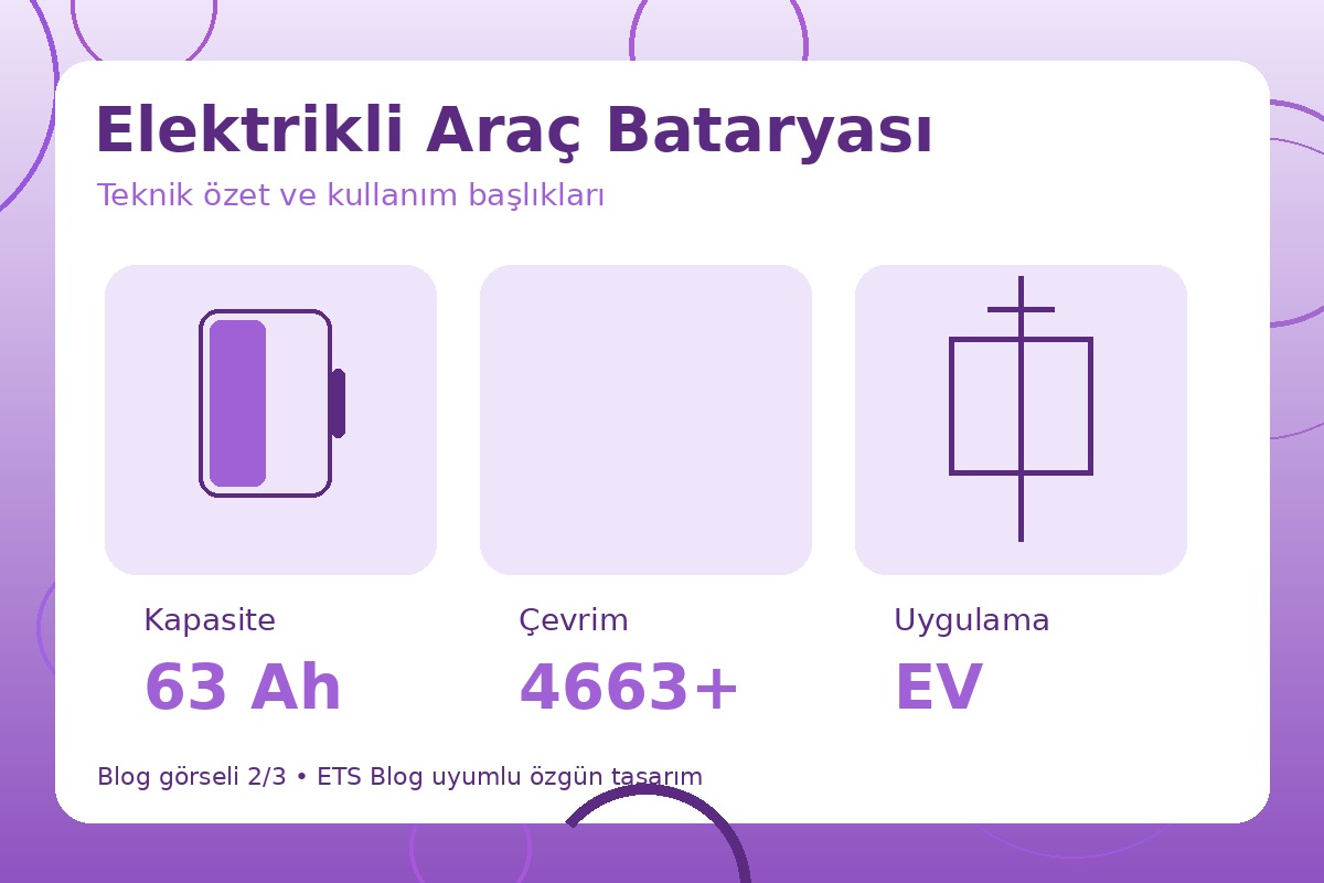 Elektrikli Araç Bataryası görsel 2