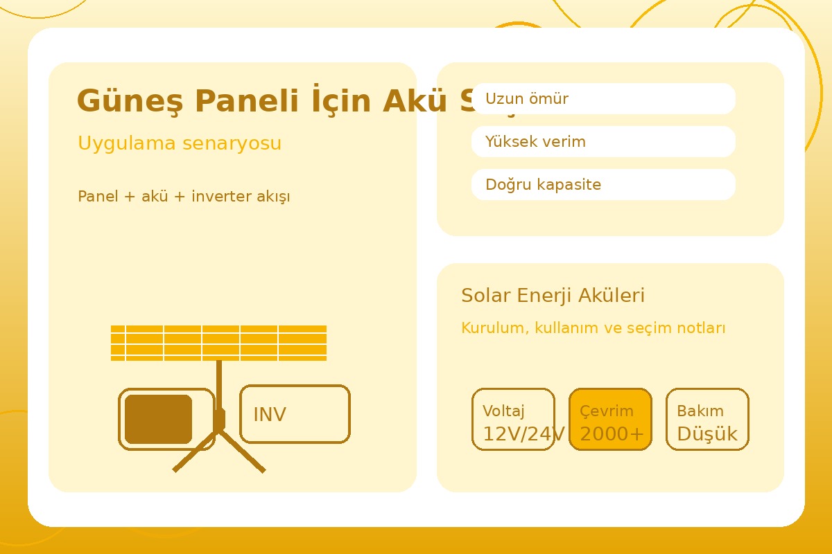 Güneş Paneli İçin Akü Seçimi görsel 3