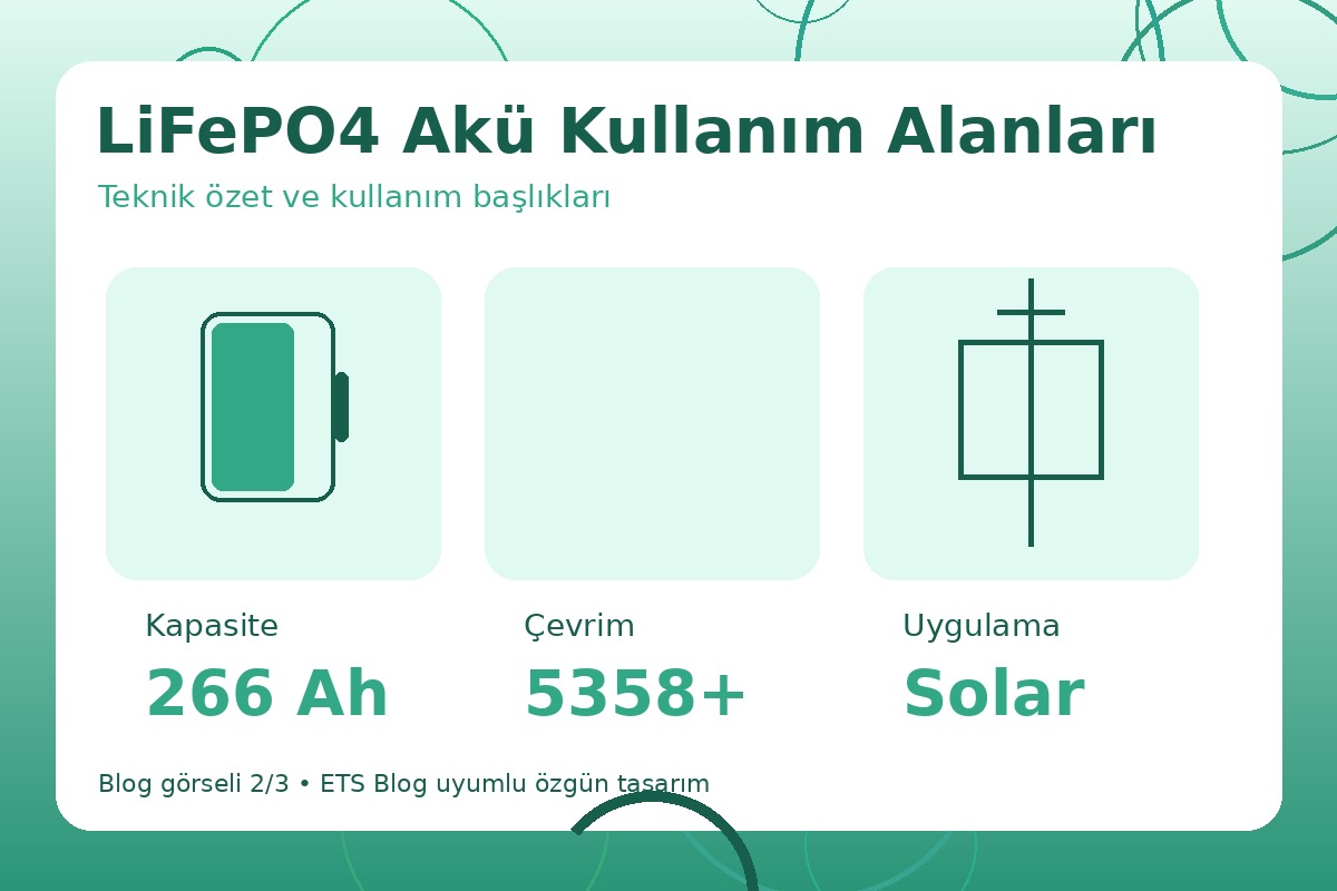 LiFePO4 Akü Kullanım Alanları görsel 2