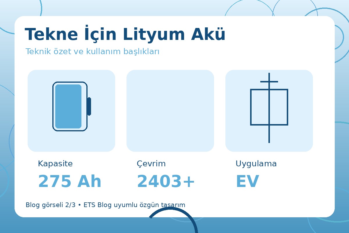 Tekne İçin Lityum Akü görsel 2
